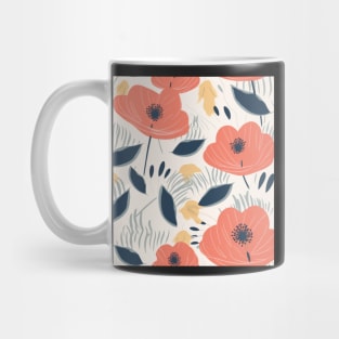 Minimalist Seamless Floral Pattern Spring Flower Bloom Mug